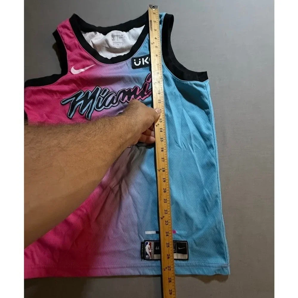 Miami Heat Vice Nights‎ Gradiant Butler #22 NBA Jersey 44 Pink Blue Sleeveless